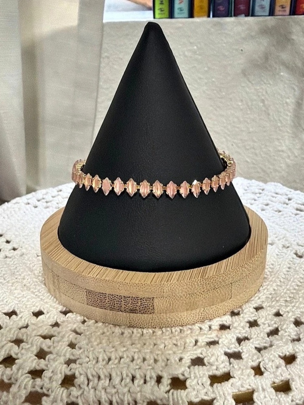 Pink & Gold Beaded Bracelet
